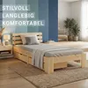 Homestyle4u Holzbett 90x200 mit Schubladen Natur Einzelbett Produktbild-Vorschau 7