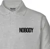 Huuraa Damen Polo Shirt Nobody Schriftzug L Sport Grey Bio Produktbild-Vorschau 2