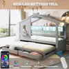 Flieks Kinderbett Hausbett mit Ausziehbett 90x190cm, Produktbild-Vorschau 7