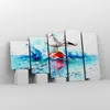 Bild auf Leinwand - Leinwandbild - Wasser Fische Möwe Produktbild-Vorschau 4