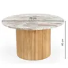 Marmoholz - Stolik okrągły Roma Ø70 x H40 cm z naturalnego Podgląd zdjęcia produktu 7
