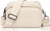 GSenhui Crossbody Bag Dámská kožená taška přes rameno černá Náhled obrázku produktu 1
