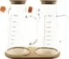 Elegante set di 3 contenitori per olio in vetro con Anteprima dell’immagine prodotto 1
