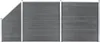 vidaXL WPC Zaun-Set 2 Quadrate + 1 Schräge 446x186 cm Grau Produktbild-Vorschau 6