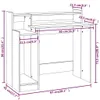 Biurko Z Podświetleniem Led, Betonowa Szarość, 97X90X45 Cm Podgląd zdjęcia produktu 4