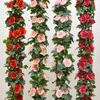 220 cm lange künstliche Rosengirlande mit 16 Blütenköpfen, Produktbild-Vorschau 2