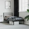 vidaXL Postel s čelem kovová černá 90x190 cm Náhled obrázku produktu 2