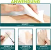 An instructional image showing the steps for applying a scar treatment patch. Produktbild-Vorschau