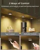 Under-cabinet lighting with two control methods shown: tap and remote. Produktbild-Vorschau