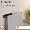 ECENCE Handtuchhalter ohne Bohren selbstklebend Schwarz Produktbild-Vorschau 5
