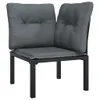 vidaXL 5-tlg. Garten-Lounge-Set Schwarz und Grau Poly Produktbild-Vorschau 13