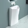 doporro Lavabo sur Pied Blanc avec Bonde Vasque Colonne en Voir les images du produit 1