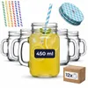 set di 12 bicchieri 450 ml con coperchio blu, color argento Anteprima dell’immagine prodotto 1