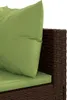 vidaXL 6-tlg. Garten-Lounge-Set mit Kissen Braun Poly Produktbild-Vorschau 6