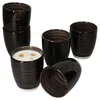 6er Set Coffeeblack Kaffeebecher schwarz 350ml ohne Henkel Produktbild-Vorschau 2