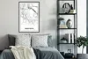 MuchoWow® Gerahmtes Poster Karte - Stadtplan - Rostock - Produktbild-Vorschau 4