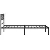 The Living Store Bettgestell mit Kopfteil Metall Schwarz Produktbild-Vorschau 5