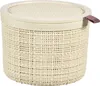 Úložný košík Jute okrúhly béžový plast 17 x 13 x 17 cm Náhľad obrázku produktu 1