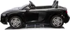 A black Audi R8 Spyder electric ride-on car for children, shown from the side. Produktbild-Vorschau
