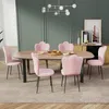 Lot de 2 chaises de salle à manger rembourrées en velours, Voir les images du produit 6