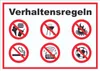 Schild Verhaltensregeln Verbote A3 (297x420mm) Produktbild-Vorschau 1