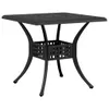 vidaXL Tavolo da giardino nero 80x80x75 cm in alluminio Anteprima dell’immagine prodotto 1