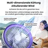 Oszillierender Tischventilator USB Akku, leiser Mini Produktbild-Vorschau 4