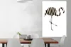 MuchoWow® Poster Flamingo - Zebra - Schwarz und weiß 80x120 Produktbild-Vorschau 2
