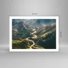 Poster - Poster ohne Rahmen - Berge Weg Wald - 70x50 cm - Produktbild-Vorschau 4