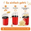 Popcornmaschine Heißluft – rote Popcorn Maker Maschine für Produktbild-Vorschau 2
