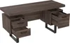A brown and black desk with drawers. Podgląd zdjęcia produktu