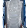 Close-up of the back panel of a blue backpack. Produktbild-Vorschau