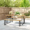 Outsunny Sitzgruppe 3-teilig Holz Essgruppe für 6 Personen Produktbild-Vorschau 7