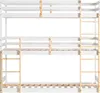 Homestyle4u Etagenbett 90x200 cm Hochbett Dreifachbett Weiß Produktbild-Vorschau 13