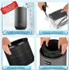 A collage of four images showing the steps to replace an air purifier filter. Produktbild-Vorschau