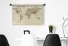MuchoWow® Wandteppich Wandbehang Karte - Welt - Jahrgang Produktbild-Vorschau 5