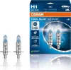 Product packaging for OSRAM H1 Cool Blue Intense headlight bulbs, with two bulbs shown. Produktbild-Vorschau