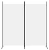 vidaXL 2-tlg. Paravent Weiß 175x180 cm Stoff Produktbild-Vorschau 3
