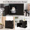 COSTWAY Katzenschrank mit Schublade, Tür&Eingang, 3-in-1 Produktbild-Vorschau 4