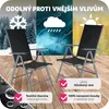 2 skládací hliníkové zahradní židle - antracitová barva Náhled obrázku produktu 5