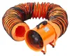 An orange industrial fan with a flexible orange and black duct attached, shown against a white background. Náhled obrázku produktu