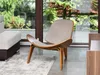 Poltrona di design DAHL - noce / beige Anteprima dell’immagine prodotto 6