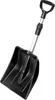 A black snow shovel with a silver telescopic handle is shown against a white background. Anteprima dell’immagine prodotto