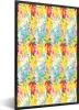 MuchoWow® MuchoWow® Gerahmtes Poster Blumen - Muster - Produktbild-Vorschau 1