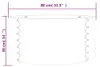 vidaXL Plantenbak, verzinkt staal, 80x80x36 cm, antraciet Productafbeelding-voorbeeld 4