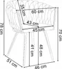 r Samtstuhl mit Steppung & Armlehnen - bequemer Produktbild-Vorschau 7