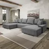 FurMeb24 ECKSOFA LAVANO U-form 348 x 188 cm HELLGRAU - mit Produktbild-Vorschau 1