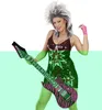 Aufblasbare Luftgitarre rosa Zebra 105 cm Produktbild-Vorschau 8