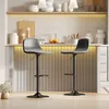 Lot de 2 tabourets de bar HOMCOM, revêtement en similicuir, Voir les images du produit 2