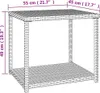 Bočný stolík čierny 55x45x49 cm polyratan Náhľad obrázku produktu 6